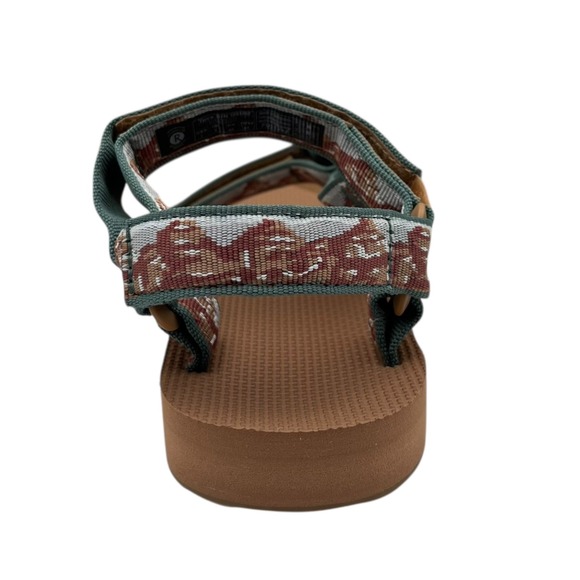 Teva Original Universal Women's Sport Strappy Sandals Size 9 Brown Tan Green - Picture 8 of 13